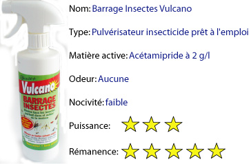 BARRIERE A INSECTES Fumigène hydro réactif pour insectes volants